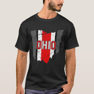 T-shirt Carte de l'état vintage de l'OHIO Ohio Hommes femm