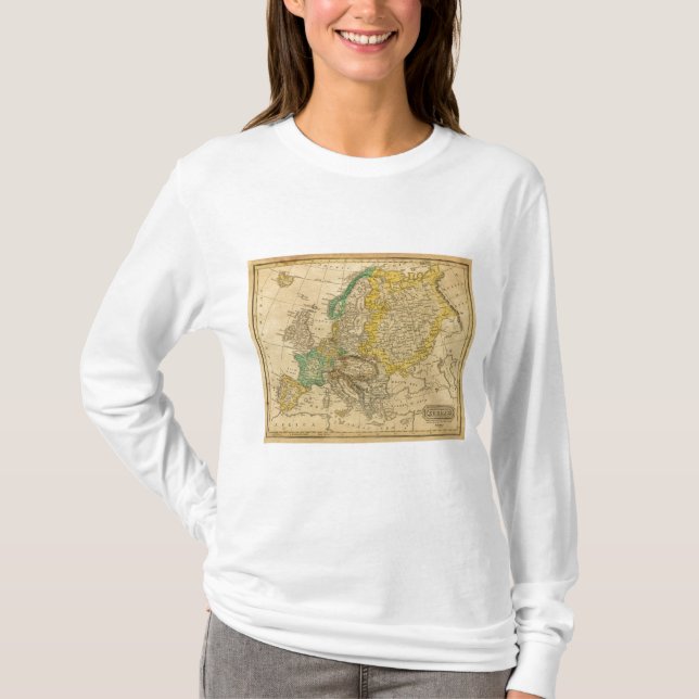 T-shirt Carte de l'Europe par Worcester (Devant)