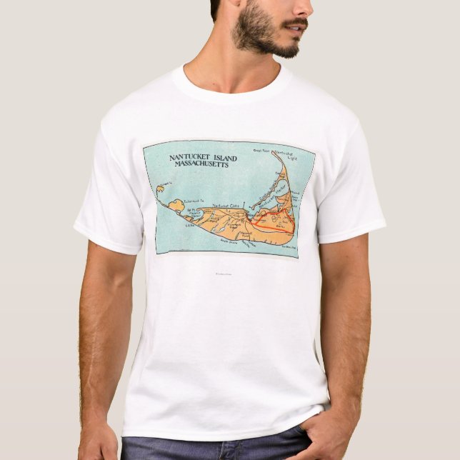 T-shirt Carte de l'île (Devant)