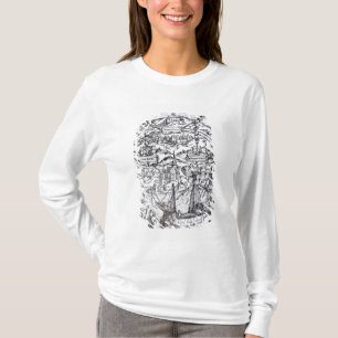 T-shirt Carte de l'île d'Utopie, frontispice de livre