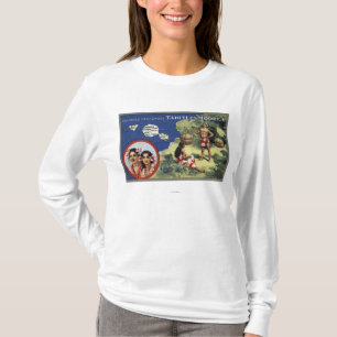 T-shirt Carte de l'île et d'île de Moorea