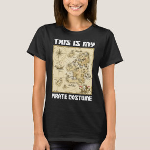 T-shirt Carte de l'île pirate Aventure en mer C'est mon pi