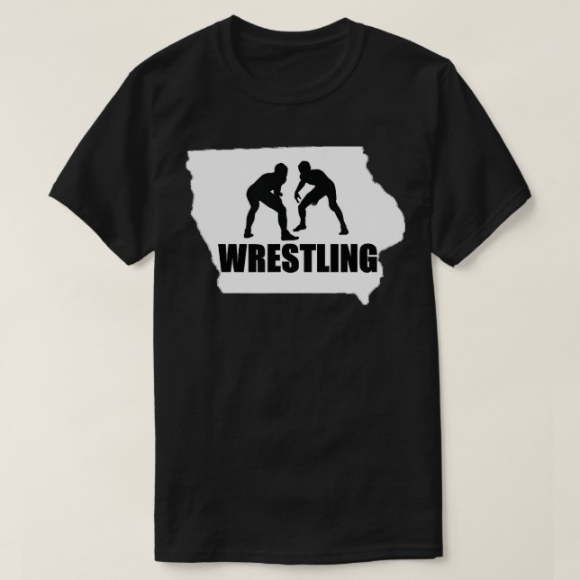 T-shirt Carte de l'Iowa en état de détresse (Design devant)