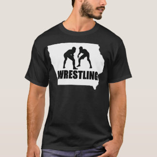 T-shirt Carte de l'Iowa en état de détresse