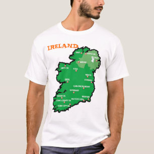 T-shirt Carte de l'Irlande