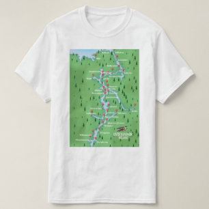 T-shirt Carte de l'Irlande de la rivière Shannon