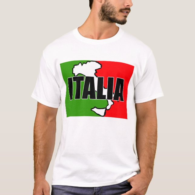 T-shirt Carte de l'Italie (Devant)