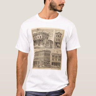 T-shirt Carte de lithographie de St Paul, Minneapolis,