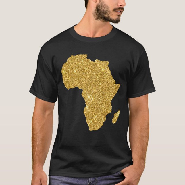 T-shirt Carte de l'or africain (Devant)