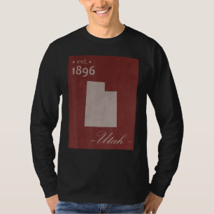 T-shirt Carte de l'Utah UT Grunge Vintage Graphique d'État