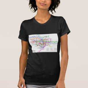 T-shirt Carte de métro de Tokyo