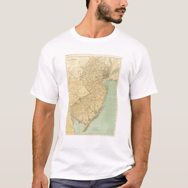 T-shirt Carte de New Jersey (Devant)
