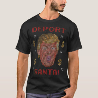 T-shirt Carte de Noël de déportation de Père Noël Donald T