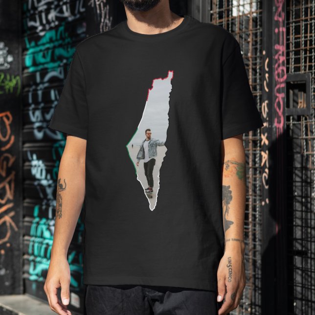 T-shirt Carte de Palestine - Photo personnalisée (Créateur téléchargé)