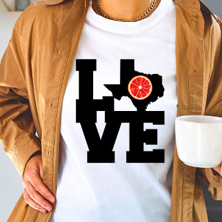T-shirt Carte de pamplemousse rouge du Texas