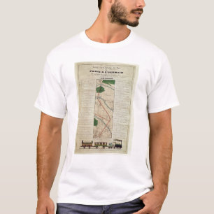 T-shirt Carte de Paris au chemin de fer de St Germain, par