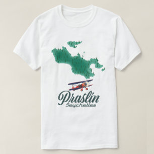 T-shirt Carte de Praslin Seychelles