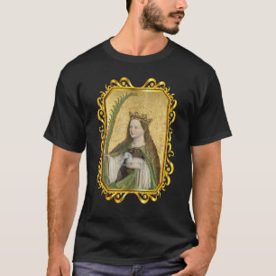 T-shirt Carte de prière Sainte Agnès de Rome Catholique vi