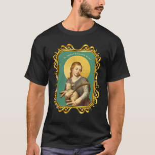T-shirt Carte de prière Sainte Agnès de Rome Sainte Cathol