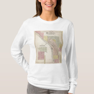 T-shirt Carte de rapide de Sauk, carte de centre de Sauk,