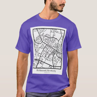 T-shirt Carte de Richmond Ky surdimensionnée