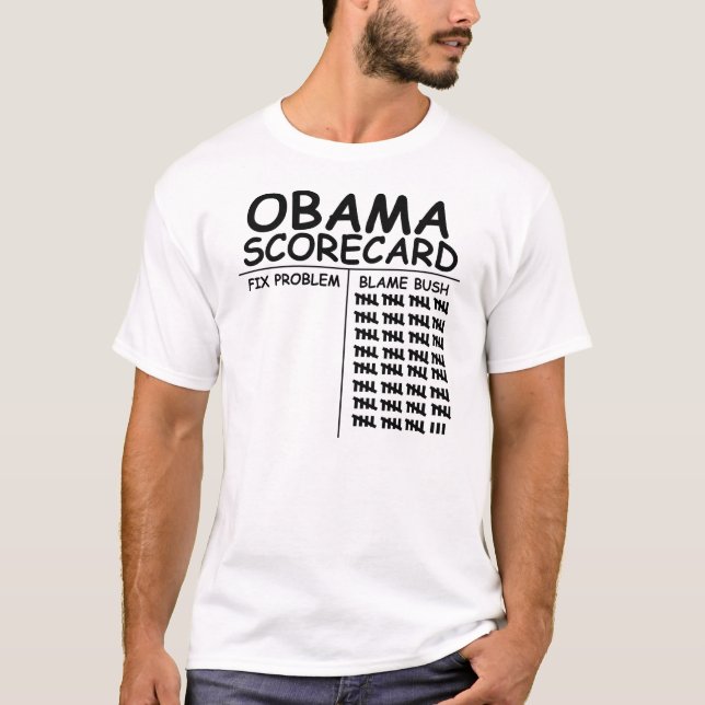 T-shirt Carte de score d'Obama (Devant)