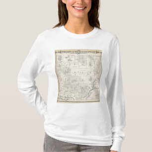 T-shirt Carte de section de T21S R28E Tulare County