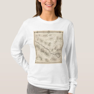 T-shirt Carte de section de T24S R28E Tulare County