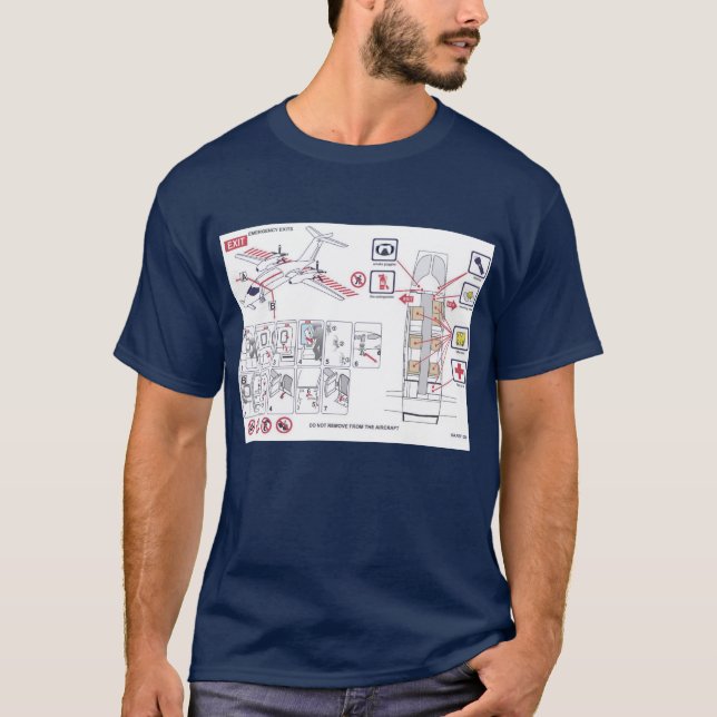 T-shirt carte de sécurité d'avanti de piaggio (Devant)