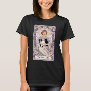 T-shirt Carte de tarot de dame aux chats sorcière féline m