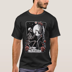 T-shirt Carte de tarot de proposition de mariage pour la f