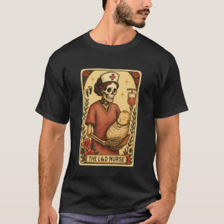T-shirt Carte de tarot d'infirmière en maternité Accouchem