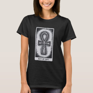 T-shirt Carte de Tarot Kémetique Clé Ankh Égypte Ancienne 