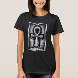 T-shirt Carte de Tarot Kémetique Clé Ankh Égypte Ancienne