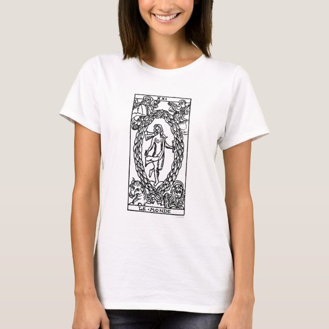 T-shirt Carte de tarot : Le monde (Devant)