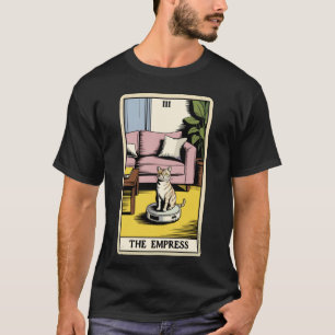 T-shirt Carte de tarot l'Impératrice Chat sur aspirateur r