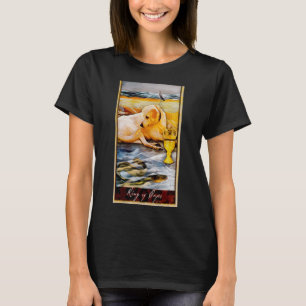 T-shirt Carte de Tarot Roi des tasses et chien Cosmic Chie