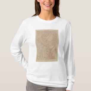 T-shirt Carte de topographie, pièce nationale de