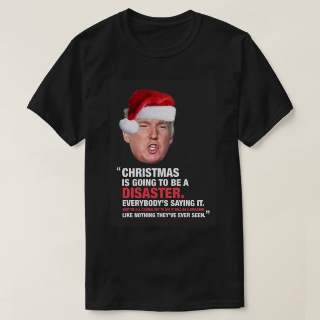 T-shirt Carte de voeux Donald Trump pour Noël (Design devant)