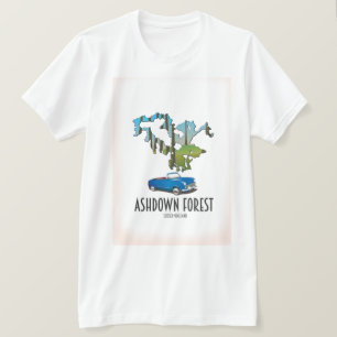 T-shirt carte de voyage carte de l'affiche de voyage