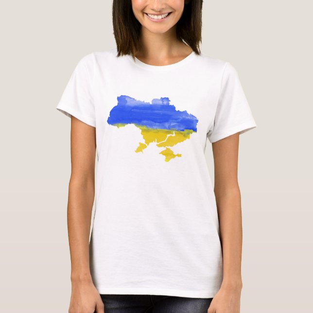 T-shirt Carte d'eau ukrainienne (Devant)