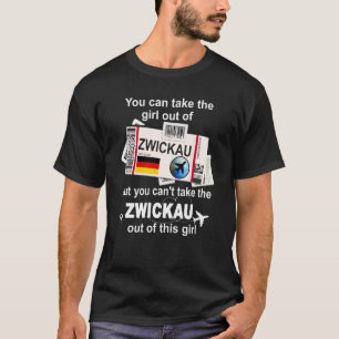 T-shirt Carte d'embarquement de Zwickau Fille de Zwickau Z