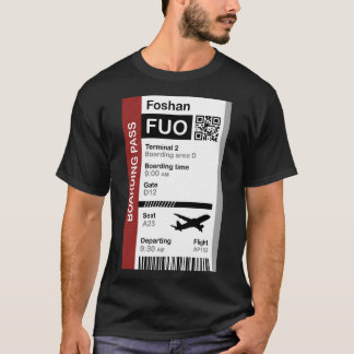 T-shirt Carte d'embarquement Foshan (billet de destination