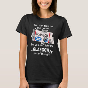 T-shirt Carte d'embarquement Glasgow  Fille de Glasgow  Gl