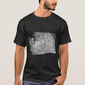 T-shirt Carte des anneaux de croissance de l'arbre de Wash
