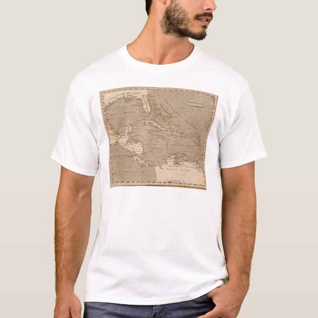T-shirt Carte des Antilles par Arrowsmith (Devant)