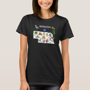 T-shirt Carte des attractions touristiques des villes de l