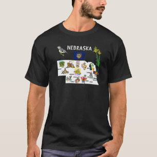 T-shirt Carte des attractions touristiques des villes de l
