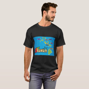 T-shirt Carte des îles Hawaii