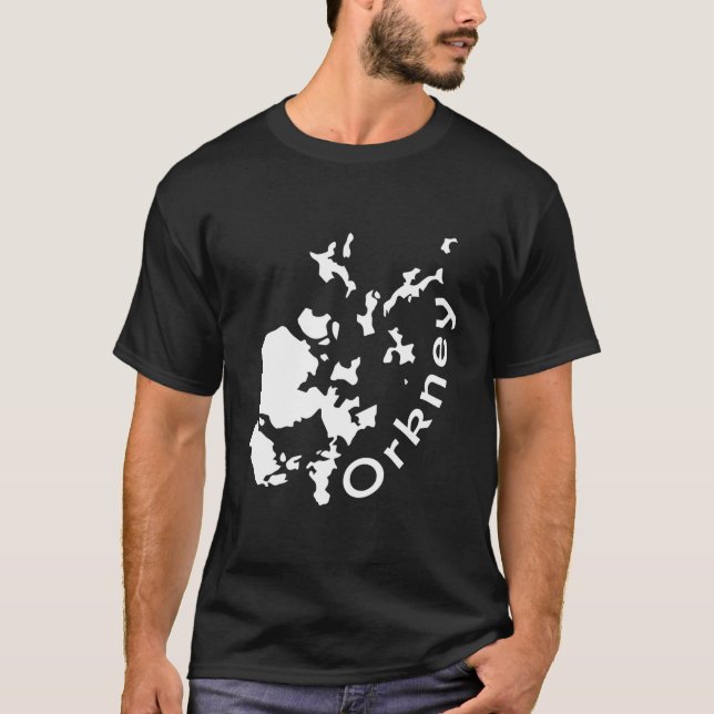T-shirt Carte des îles Orkney (Devant)